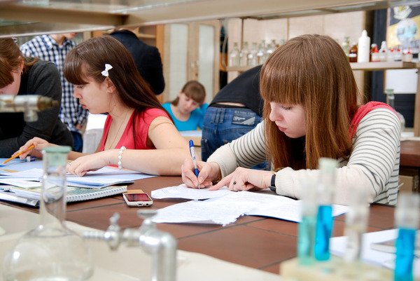 Students use notebooks