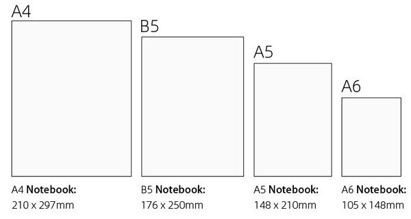 paper notebook dimensions